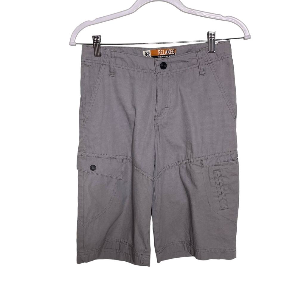 Lee Dungarees Boys Cargo Shorts Mid-Waist Relaxed Fit Multiple Pockets Gray 14